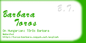 barbara toros business card
